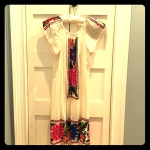 Off shoulder embroidered dress